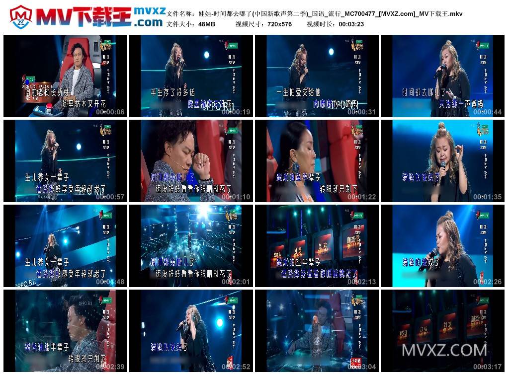 娃娃-时间都去哪了(中国新歌声第二季)_国语_流行_MC700477